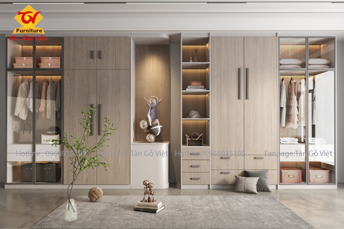 Đẹp mắt với mẫu tủ quần áo trong phòng ngủ