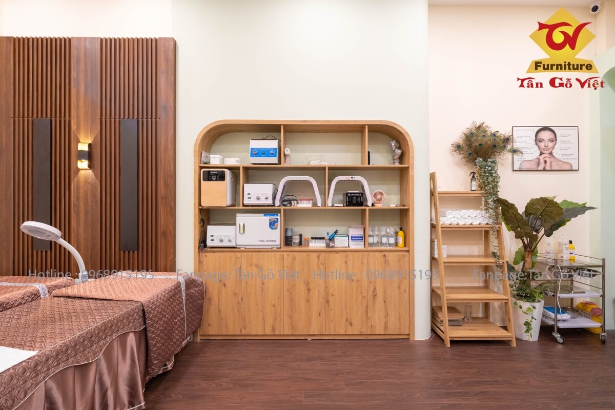 Nội thất kệ tủ phòng làm đẹp Spa Nàng Thơ