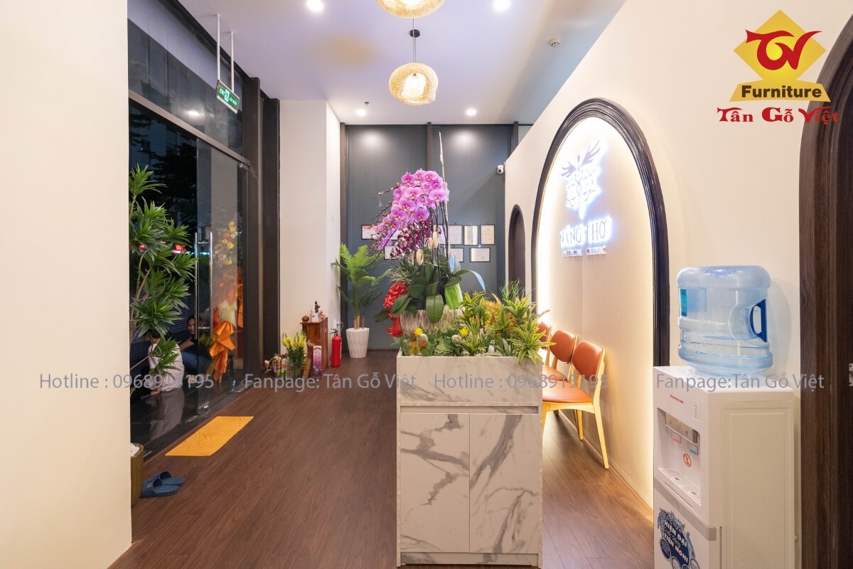 Nội thất phòng lễ tân Spa Nàng Thơ