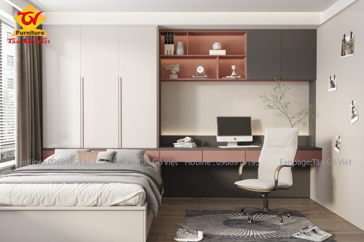 Hướng dẫn thi công nội thất phòng ngủ nhỏ thoáng mát