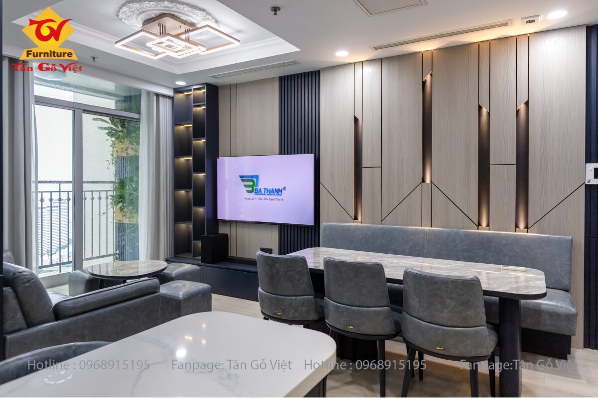 Nội thất phòng khách căn hộ chung cư sang trọng