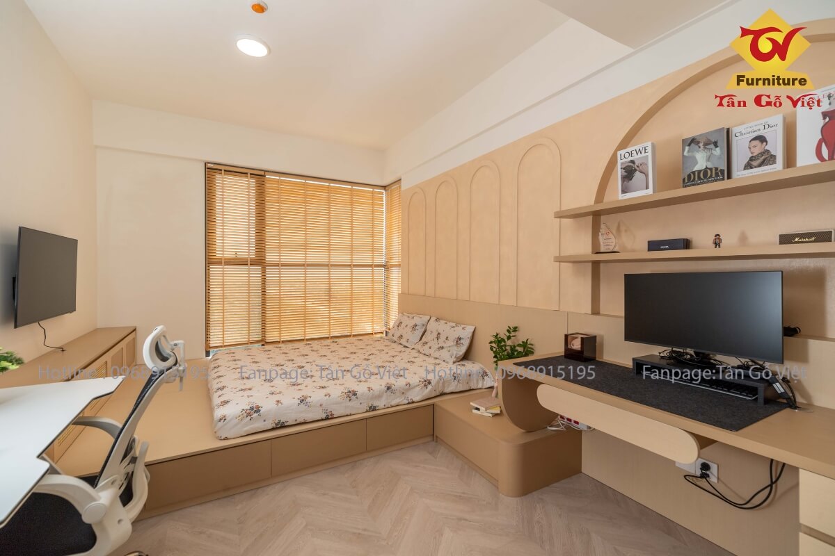 Thi công nội thất nhà phố phòng ngủ chính