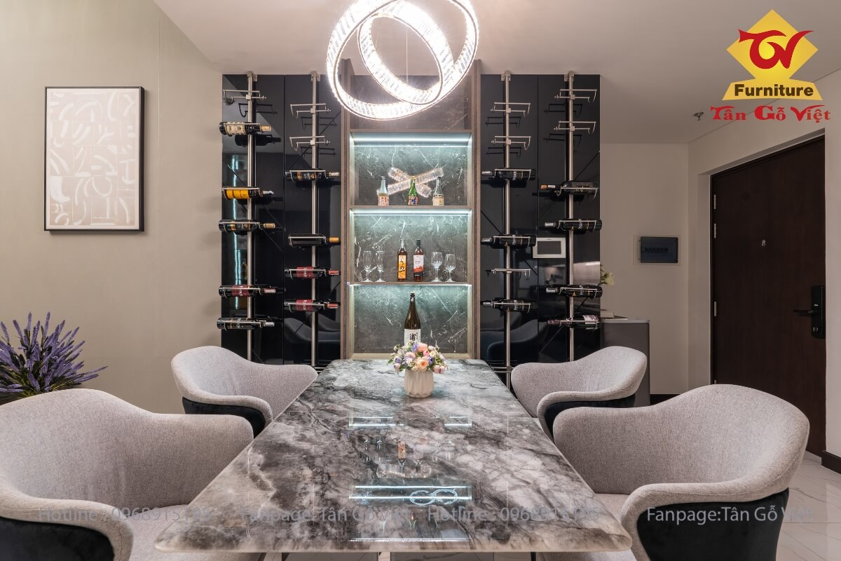 Bàn ăn phong cách Modern Luxury của gia chủ