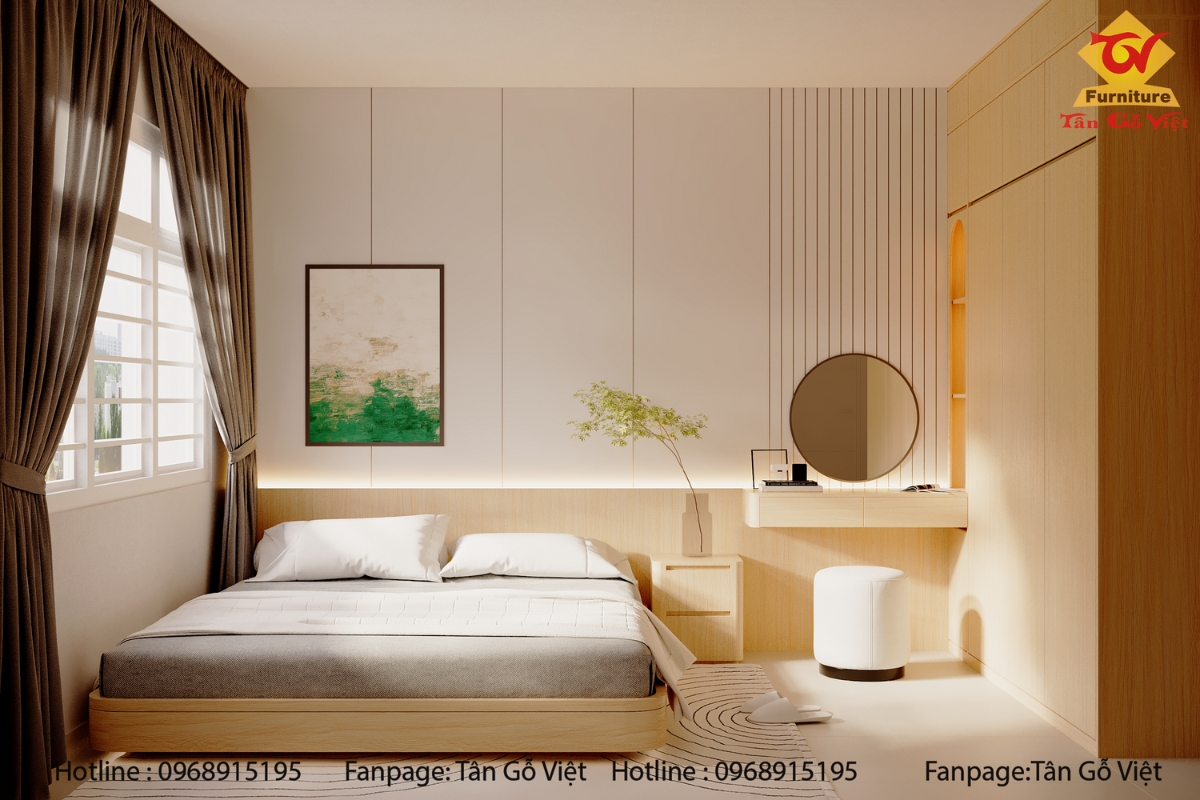 Thi công nội thất phòng ngủ theo phong cách Singapore tại Việt Nam
