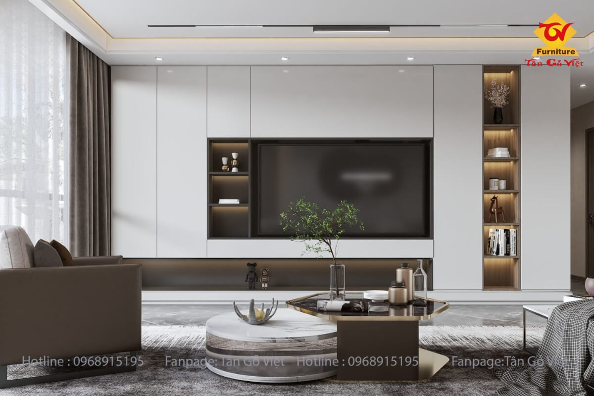 Công năng vách tivi thông minh và tiện ích
