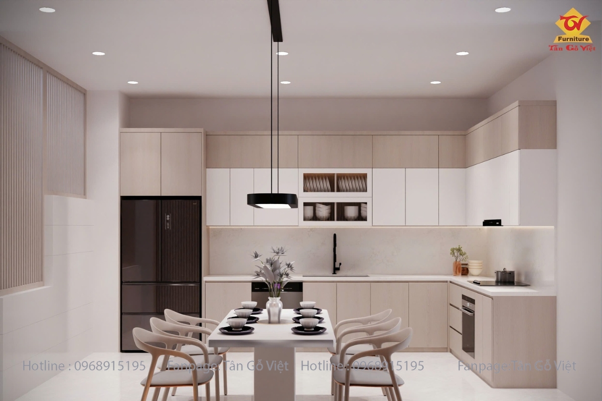 Không gian nội thất phòng bếp của căn hộ