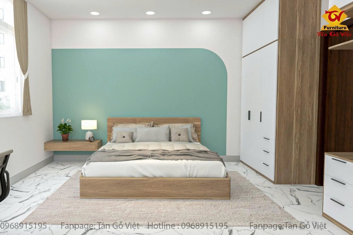 Thi công combo nội thất phòng ngủ gọn gàng và tinh tế