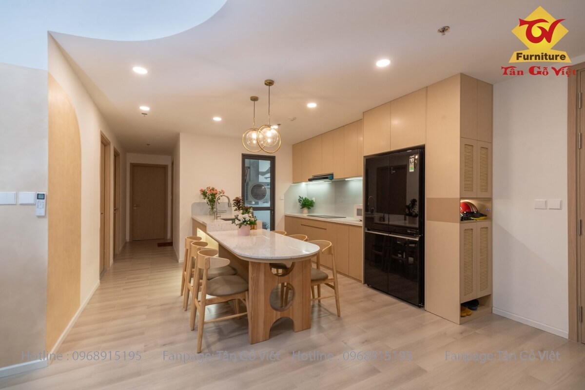 Thi công nội thất phòng khách theo yêu cầu tại căn hộ Masteri Centre Point