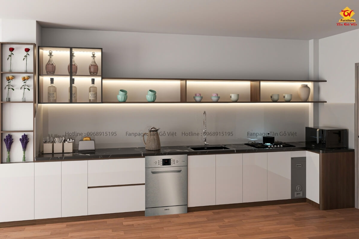 Thiết kế phòng bếp tuỳ chỉnh theo không gian